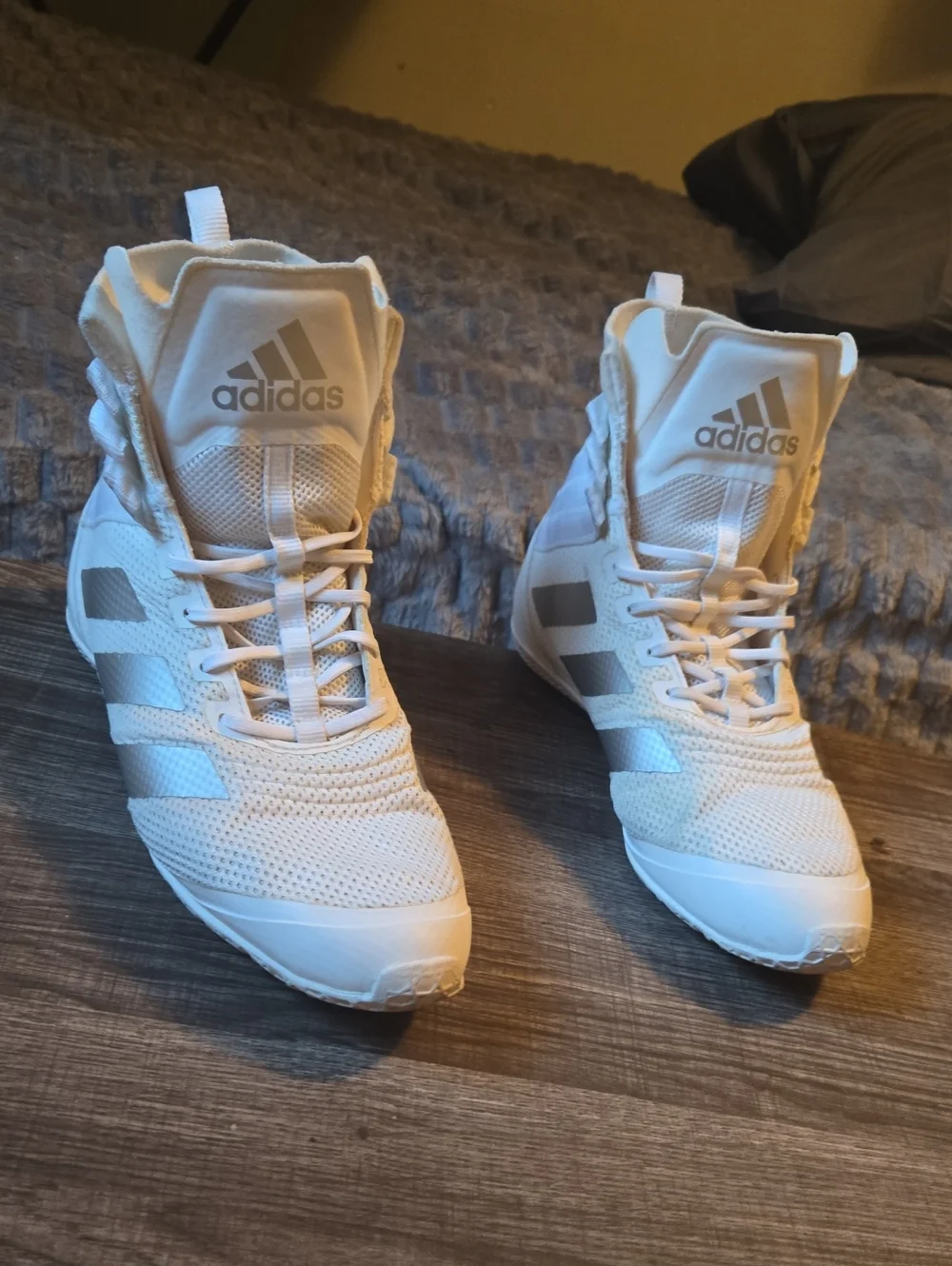 Adidas Speedex 18 Boxing Shoes White Silver
